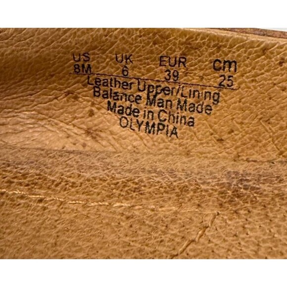 Naya Olympia Ballet Flats 8.5 Leather Slip On Comfort Arch Support Tan Shoe Boho - Picture 6 of 9